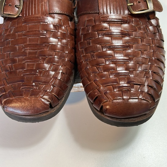 SUNSTERS VICTER MENS HAND WOVEN LEATHER HUARACHES SANDAL SIZE 11 - Picture 9 of 10